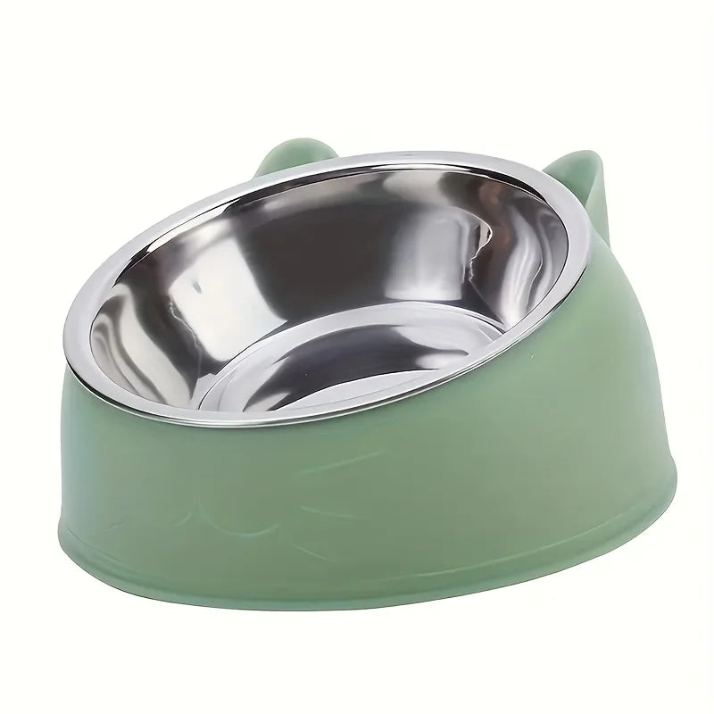 Elevated Inclined Cat Food & Water Bowl