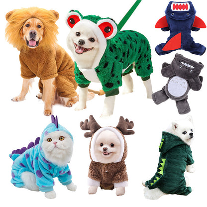 Cute Four-Legged Winter Pet Outfit