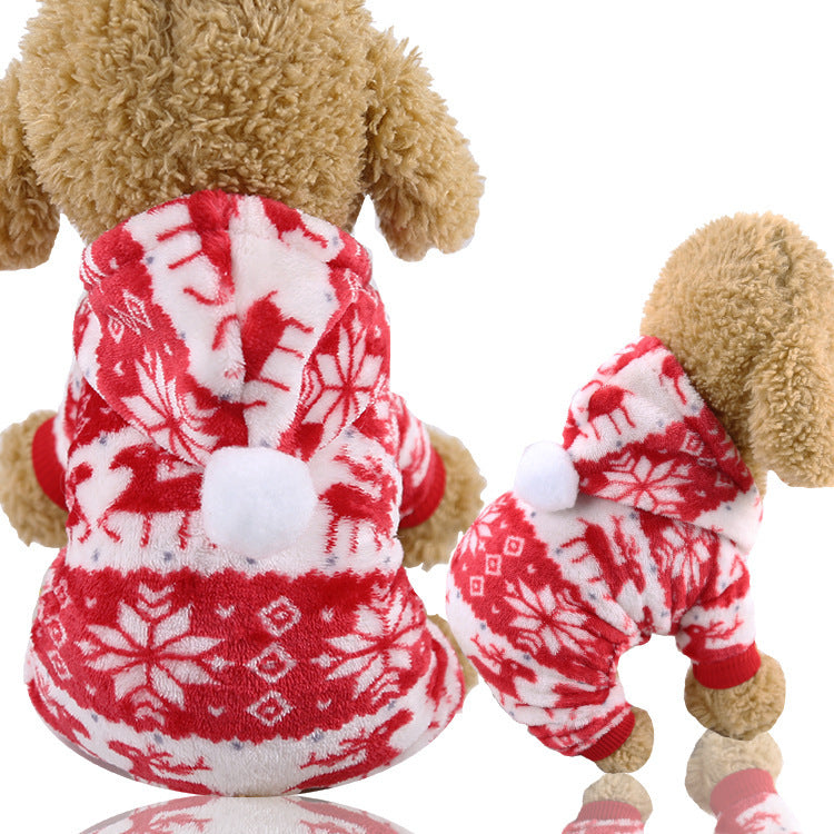 Cute Four-Legged Winter Pet Outfit