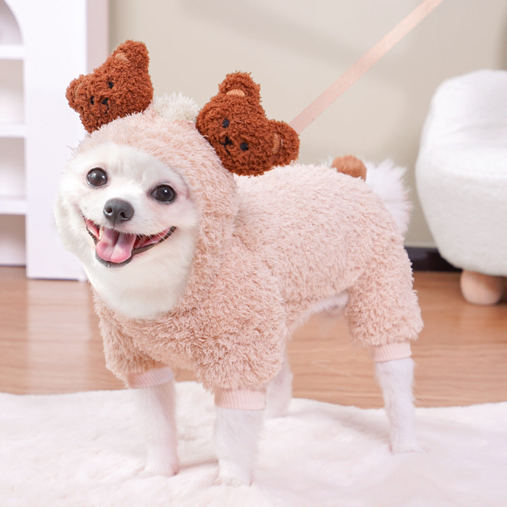 Cute Four-Legged Winter Pet Outfit