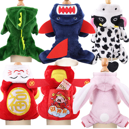 Cute Four-Legged Winter Pet Outfit