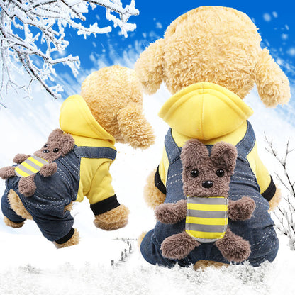 Cute Four-Legged Winter Pet Outfit