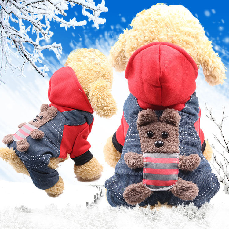 Cute Four-Legged Winter Pet Outfit