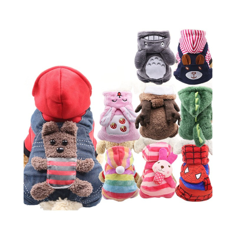 Cute Four-Legged Winter Pet Outfit
