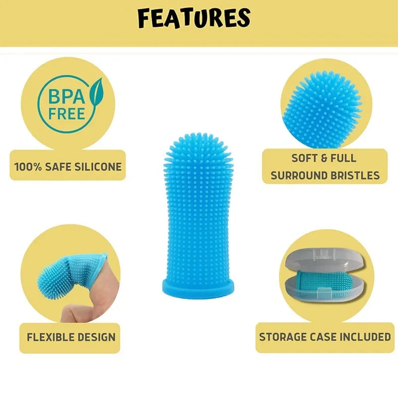 Pet Finger Toothbrush – 360° Dental Cleaning