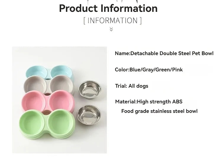 Stainless Steel Double Pet Bowl