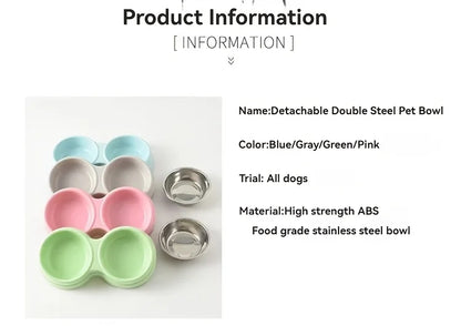 Stainless Steel Double Pet Bowl