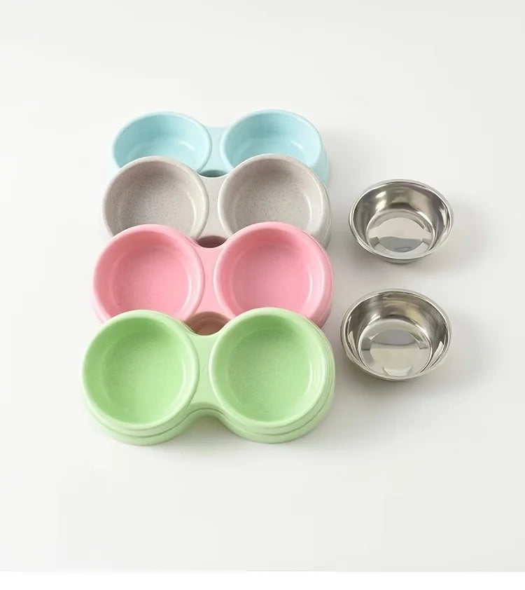 Stainless Steel Double Pet Bowl