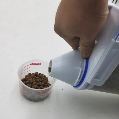 1.5kg/2kg Dog Cat Storage Tank + Measuring Cup