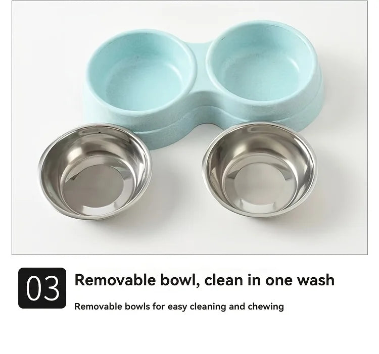 Stainless Steel Double Pet Bowl