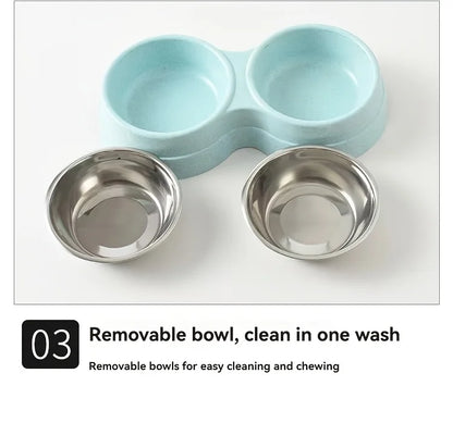 Stainless Steel Double Pet Bowl