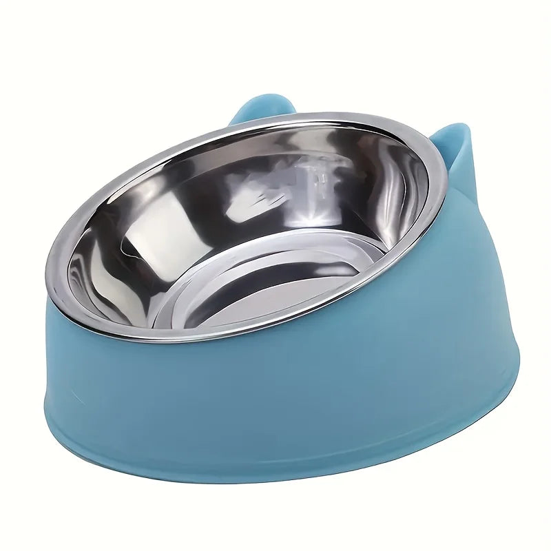 Elevated Inclined Cat Food & Water Bowl
