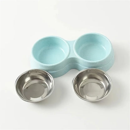 Stainless Steel Double Pet Bowl