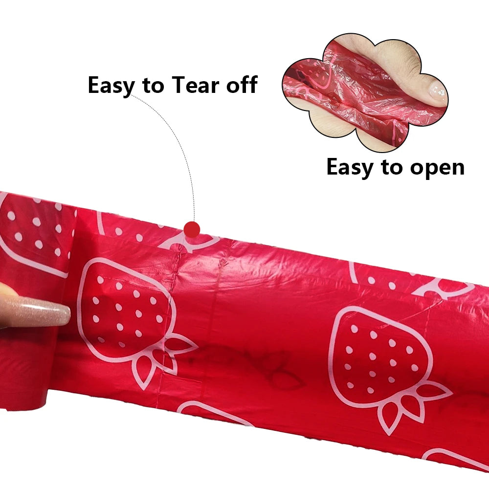 Strawberry Scented Biodegradable Dog Poop Bags