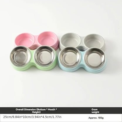 Stainless Steel Double Pet Bowl