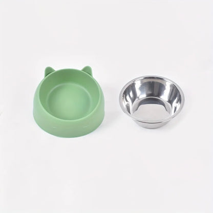 Elevated Inclined Cat Food & Water Bowl