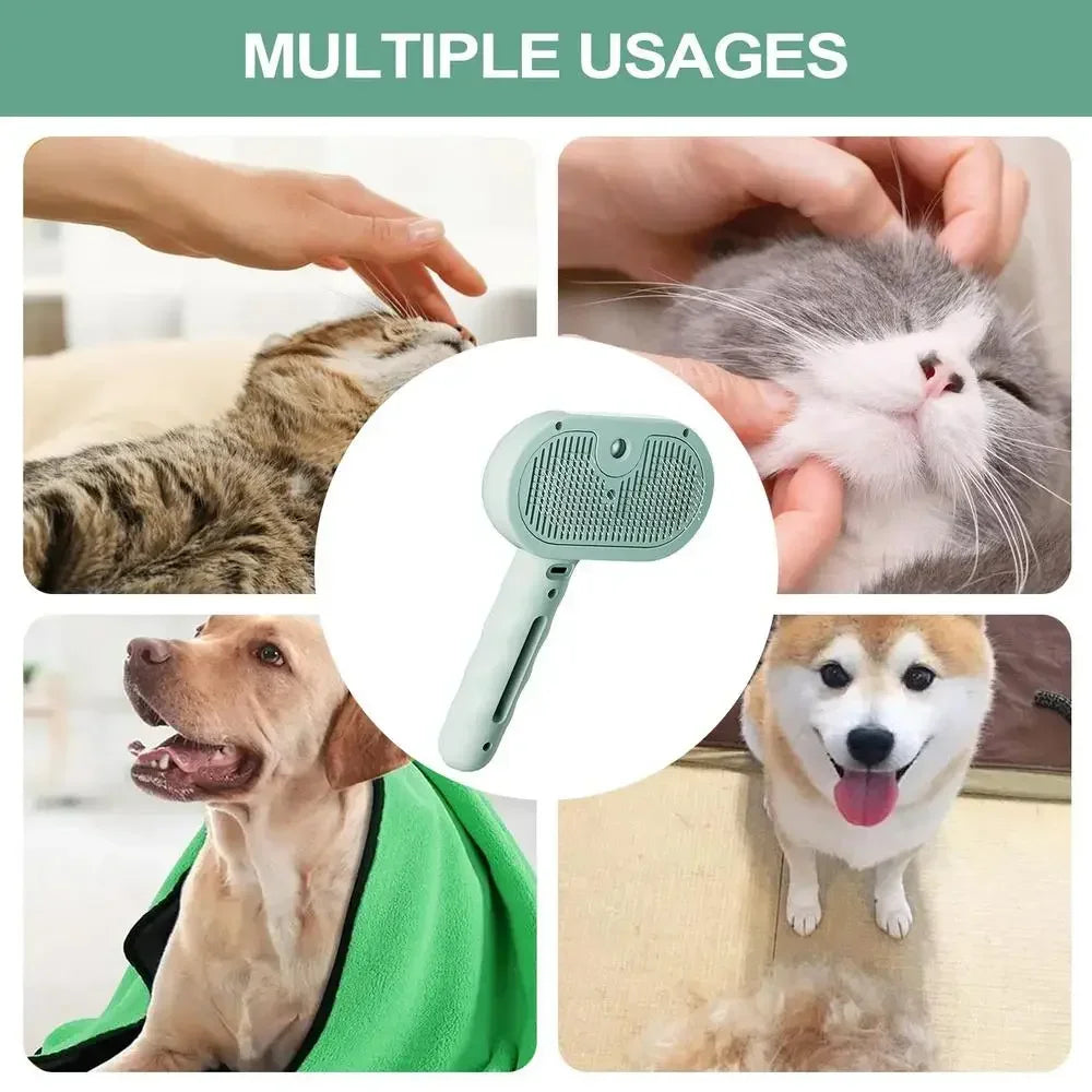 Luxury Steam Spray Pet Grooming Comb