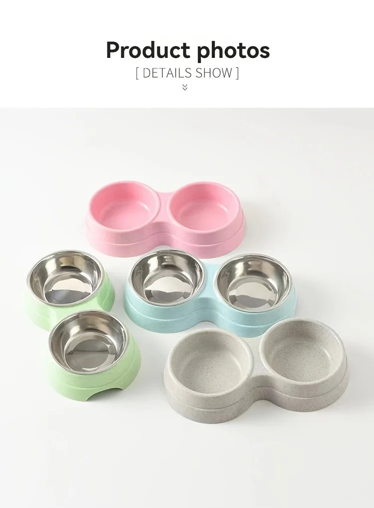Stainless Steel Double Pet Bowl