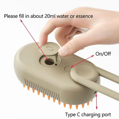 Luxury Steam Spray Pet Grooming Comb