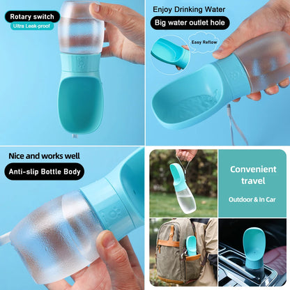 Portable Dog Water Bottle & Drinking Bowl