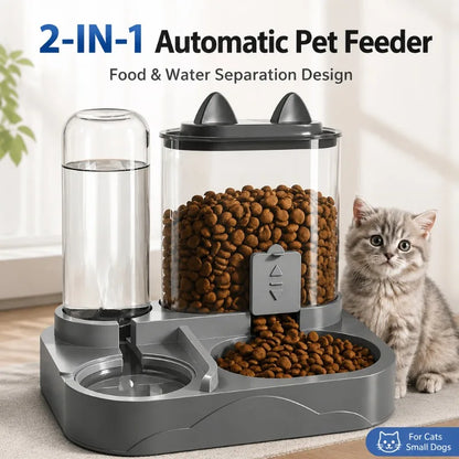 2-in-1 Automatic Gravity Feeder & Water Dispenser