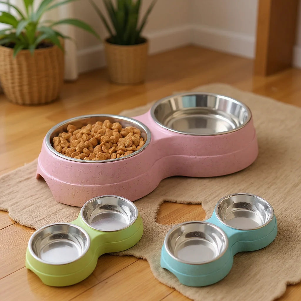 Stainless Steel Double Pet Bowl