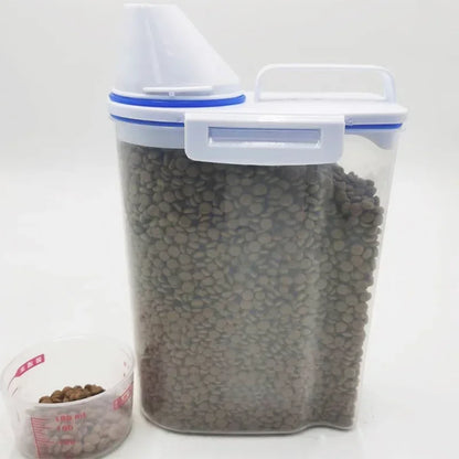1.5kg/2kg Dog Cat Storage Tank + Measuring Cup