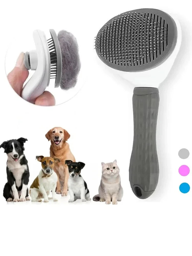 Self-Cleaning Pet Grooming Brush