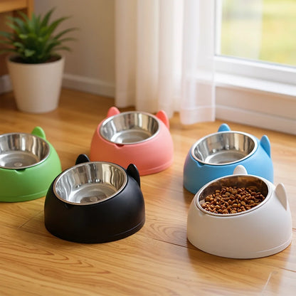 Elevated Inclined Cat Food & Water Bowl