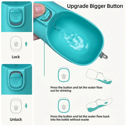 Portable Dog Water Bottle – Leak-Proof & Travel Friendly