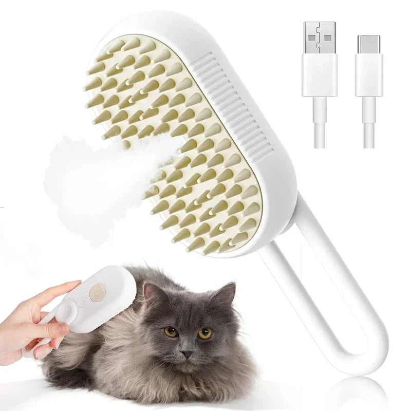 Luxury Steam Spray Pet Grooming Comb