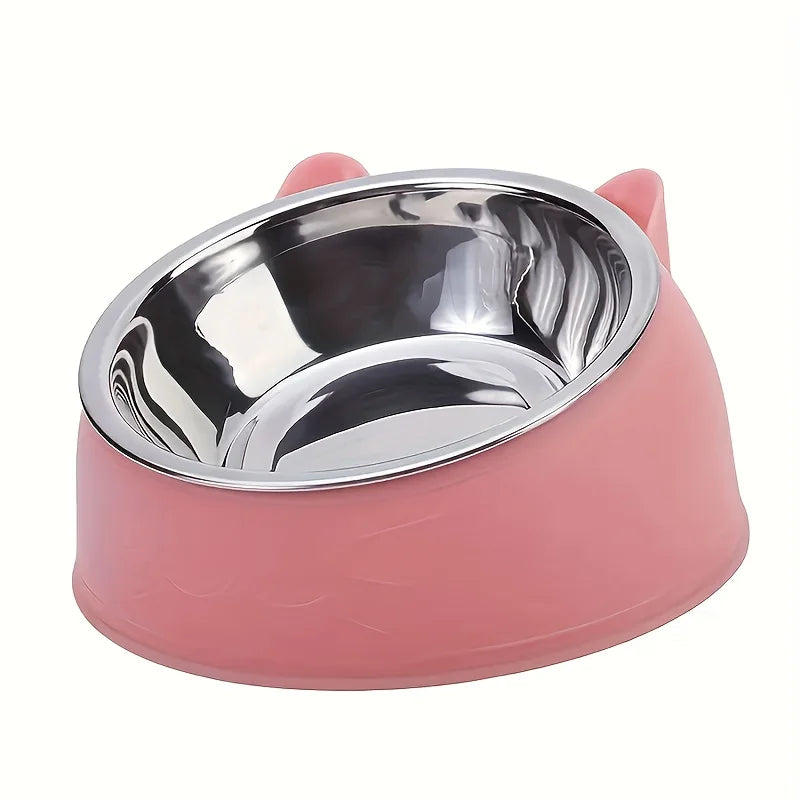 Elevated Inclined Cat Food & Water Bowl