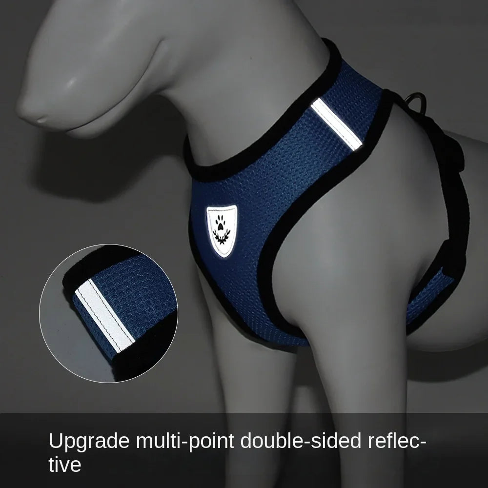 Breathable Reflective Harness & Leash Set