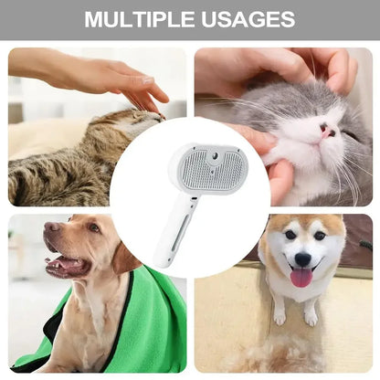 Luxury Steam Spray Pet Grooming Comb
