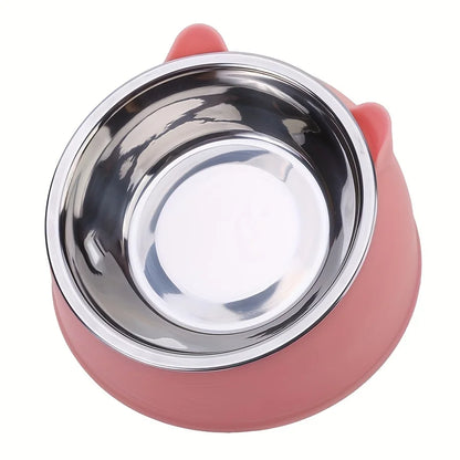 Elevated Inclined Cat Food & Water Bowl