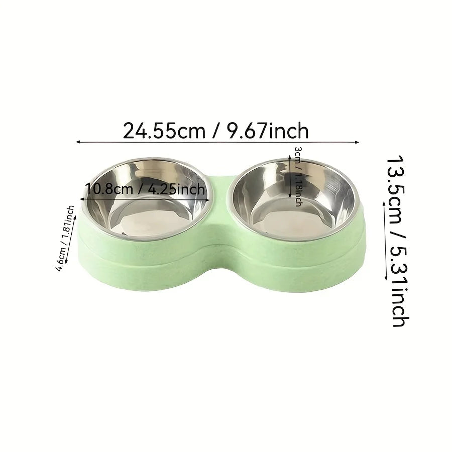 Stainless Steel Double Pet Bowl
