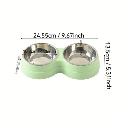 Stainless Steel Double Pet Bowl