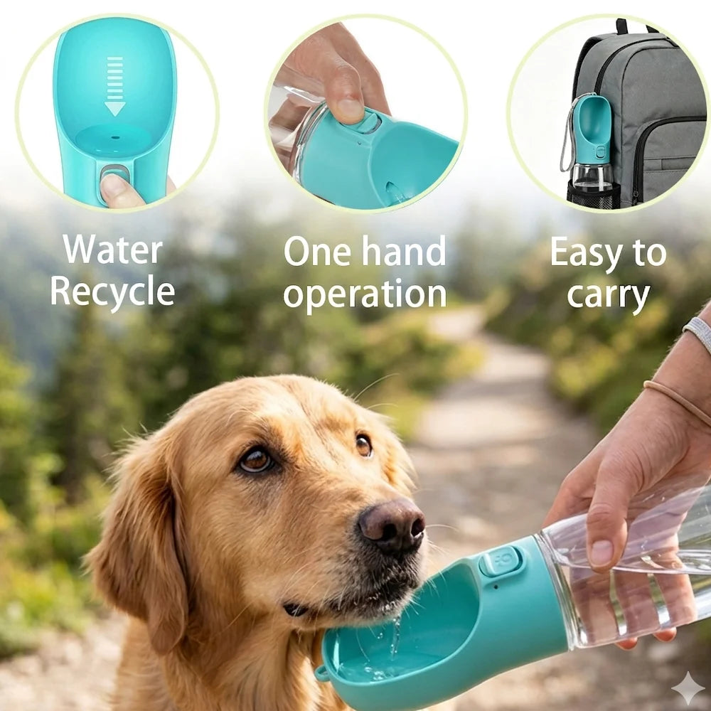 Portable Dog Water Bottle – Leak-Proof & Travel Friendly