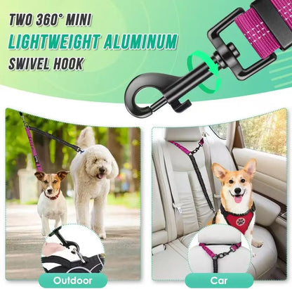 Dual Dog Leash Attachment – Adjustable & Shock Absorbing