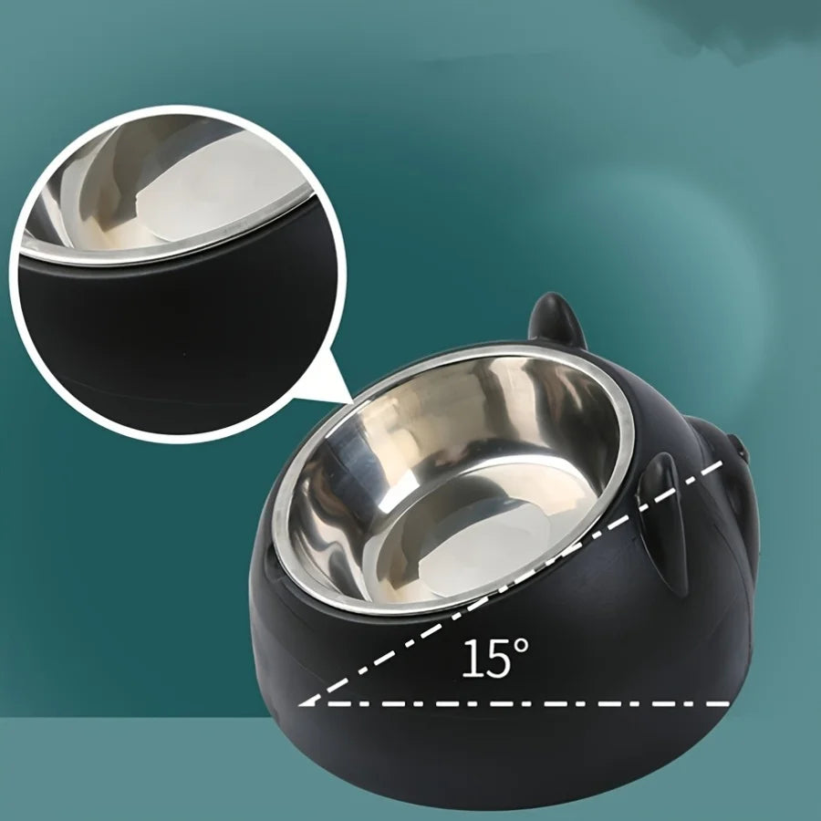 Elevated Inclined Cat Food & Water Bowl